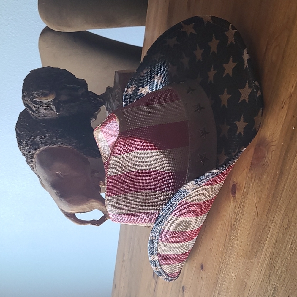 Goldcoast Sunwear Strae Patriotic American Hat Size 7